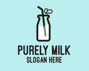 Milk Bottle Straw  logo