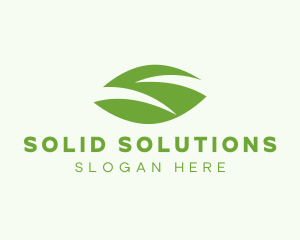 Green Leaf Letter S logo design