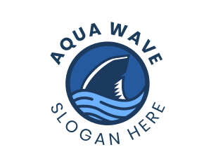Shark Fin Wave Badge logo
