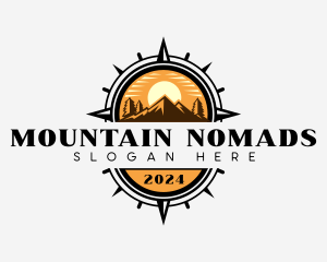 Mountain Compass Voyage logo design