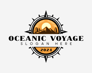 Mountain Compass Voyage logo design