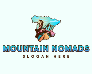 Spain  Mountain Landscape logo design