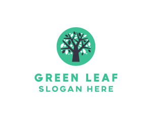 Leaf Organic Tree  logo design