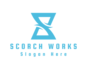 Letter S Hourglass logo design