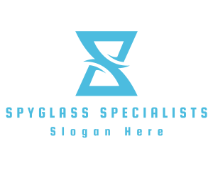 Letter S Hourglass logo design