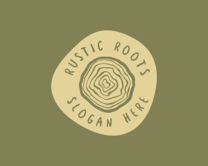 Organic Woodgrain Carpentry logo design