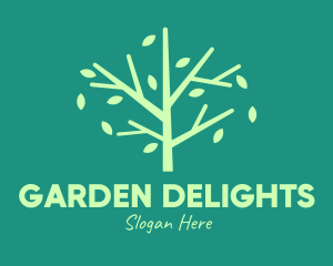 Green Environmental Tree logo design