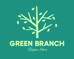 Green Environmental Tree logo design