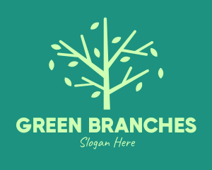 Green Environmental Tree logo design