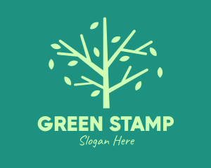 Green Environmental Tree logo design