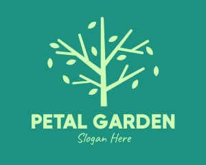 Green Environmental Tree logo design