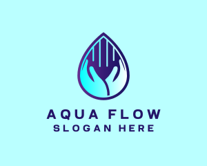 Hand Fluid Sanitizer logo design