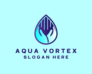 Hand Fluid Sanitizer logo design