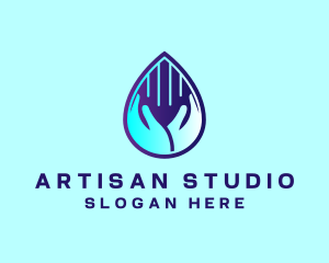 Hand Fluid Sanitizer logo design