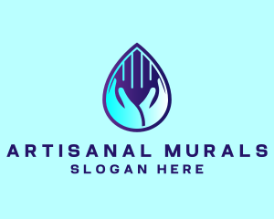 Hand Fluid Sanitizer logo design