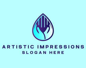 Hand Fluid Sanitizer logo design