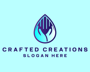 Hand Fluid Sanitizer logo design