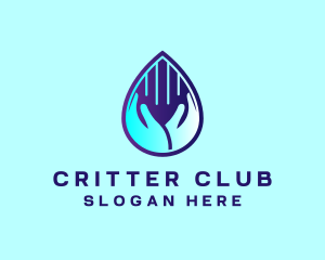 Hand Fluid Sanitizer logo design