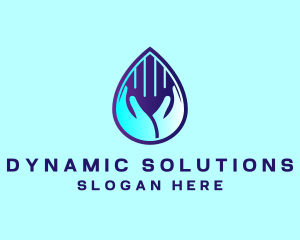 Hand Fluid Sanitizer logo design