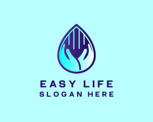 Hand Fluid Sanitizer logo design