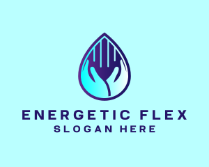 Hand Fluid Sanitizer logo design