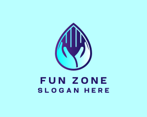 Hand Fluid Sanitizer logo design