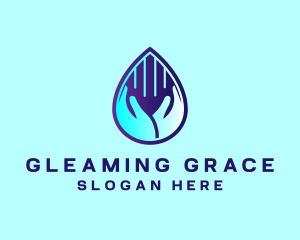 Hand Fluid Sanitizer logo design