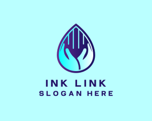 Hand Fluid Sanitizer logo design