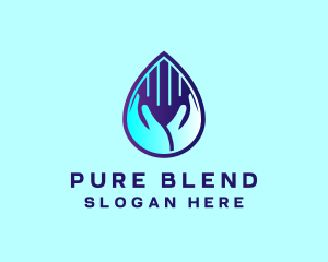 Hand Fluid Sanitizer logo design