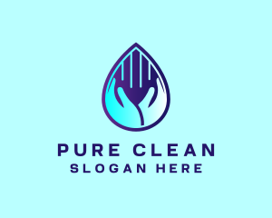 Hand Fluid Sanitizer logo design