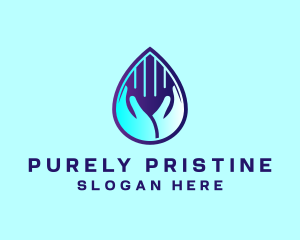 Hand Fluid Sanitizer logo design