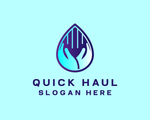 Hand Fluid Sanitizer logo design