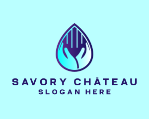 Hand Fluid Sanitizer logo design