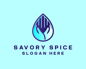 Hand Fluid Sanitizer logo design