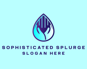 Hand Fluid Sanitizer logo design