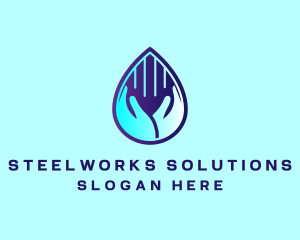 Hand Fluid Sanitizer logo design