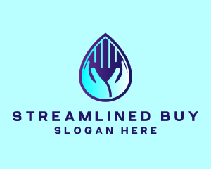 Hand Fluid Sanitizer logo design