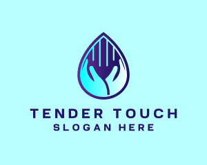 Hand Fluid Sanitizer logo design