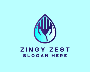 Hand Fluid Sanitizer logo design