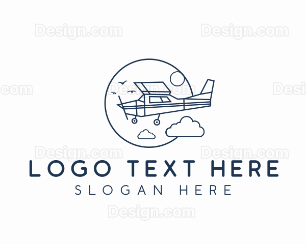 Light Airplane Aircraft Logo