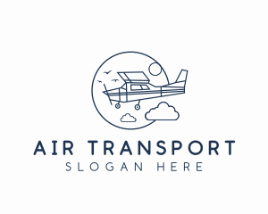 Light Airplane Aircraft logo design