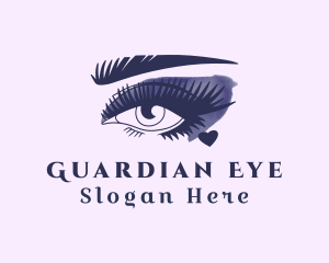 Heart Eye Eyelashes  logo design