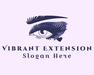 Heart Eye Eyelashes  logo design