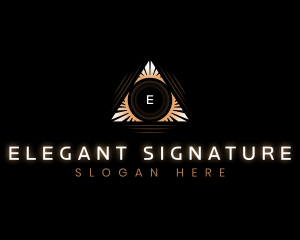 Elegant Pyramid Triangle logo design