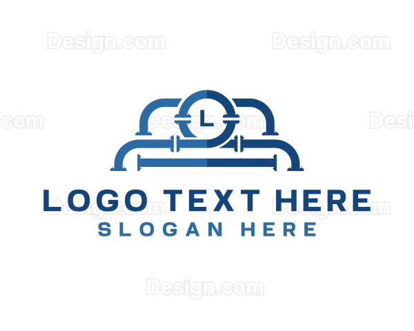 Industrial Plumbing Pipe Logo