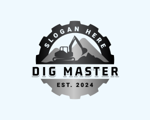 Excavator Digging Machine logo design