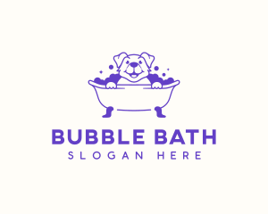 Pet Bathtub Grooming logo design