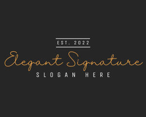 Classic Signature Wordmark logo design