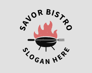 Fire Grill Barbecue Logo