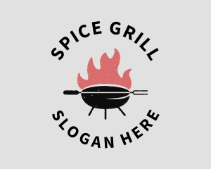 Fire Grill Barbecue logo design